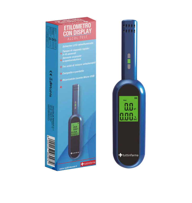 Tuttinfarma Etilometro con Display Acol Test ad Alta Precisione