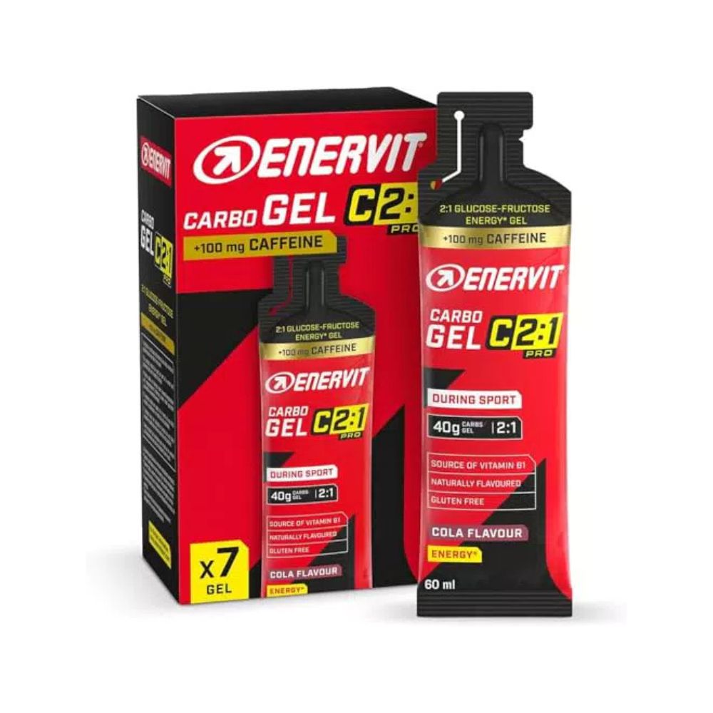 Enervit Carbo Gel C2:1PRO Cola con caffeina confezione da 7 pezzi da 60ml