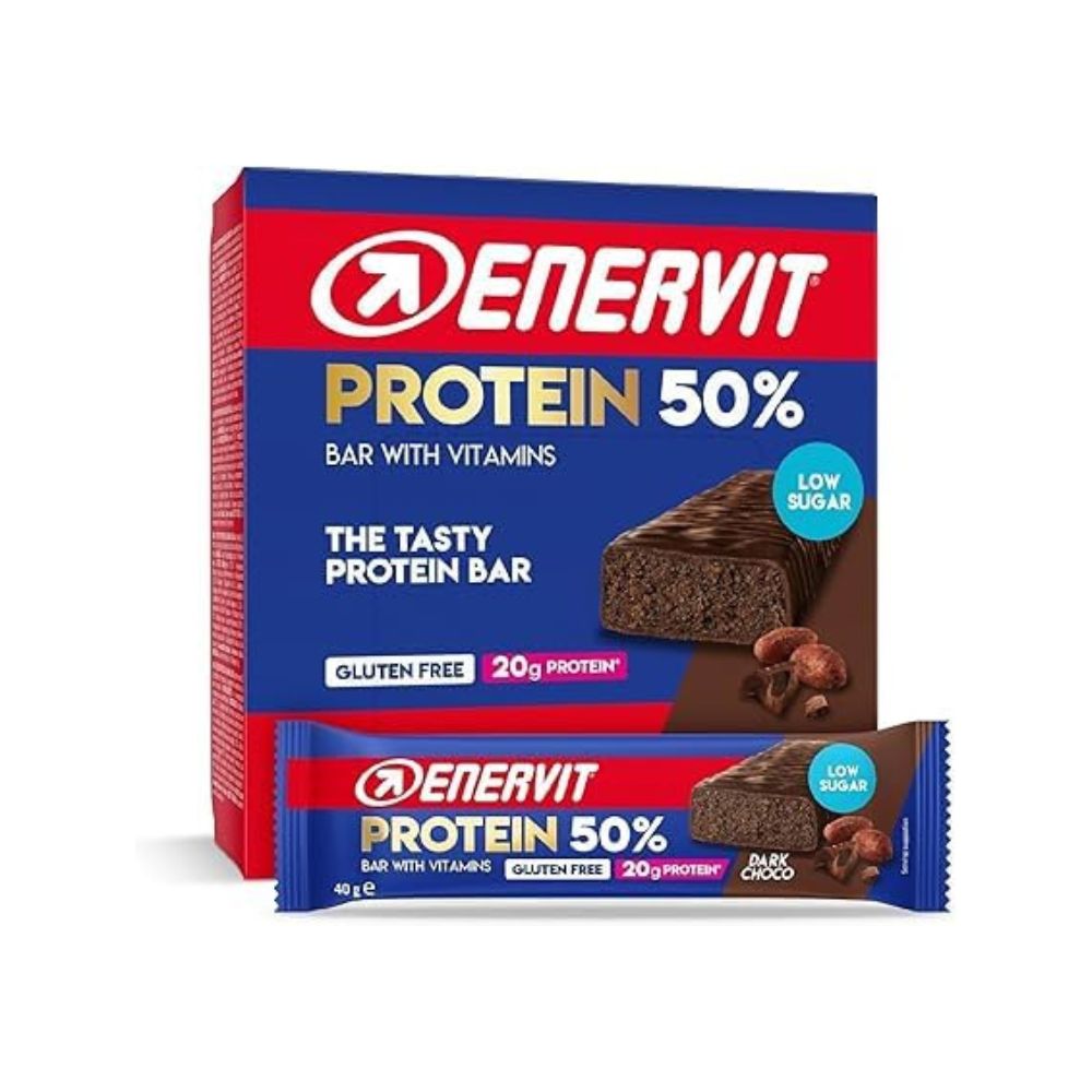 Enervit Protein Barretta Proteica 50% 12 pezzi Dark Choco 40g