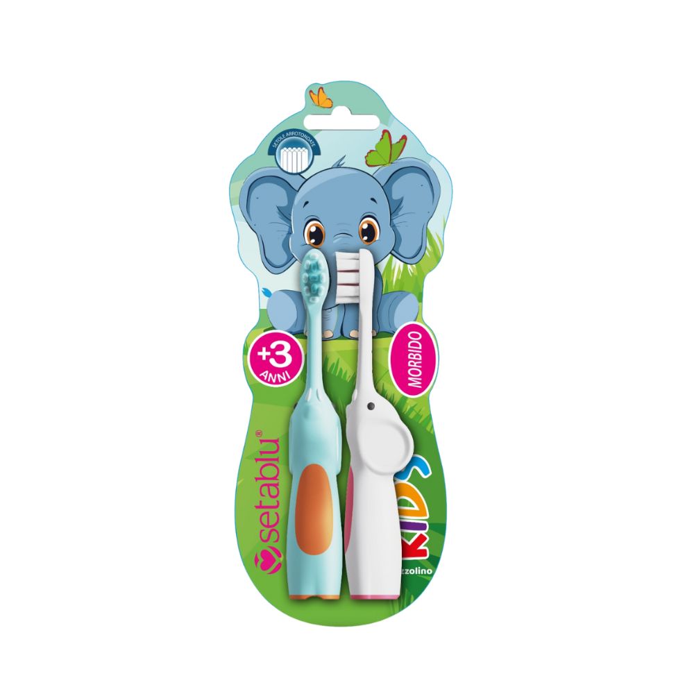 Setablu 2 Spazzolini Kids Elefantino Morbido