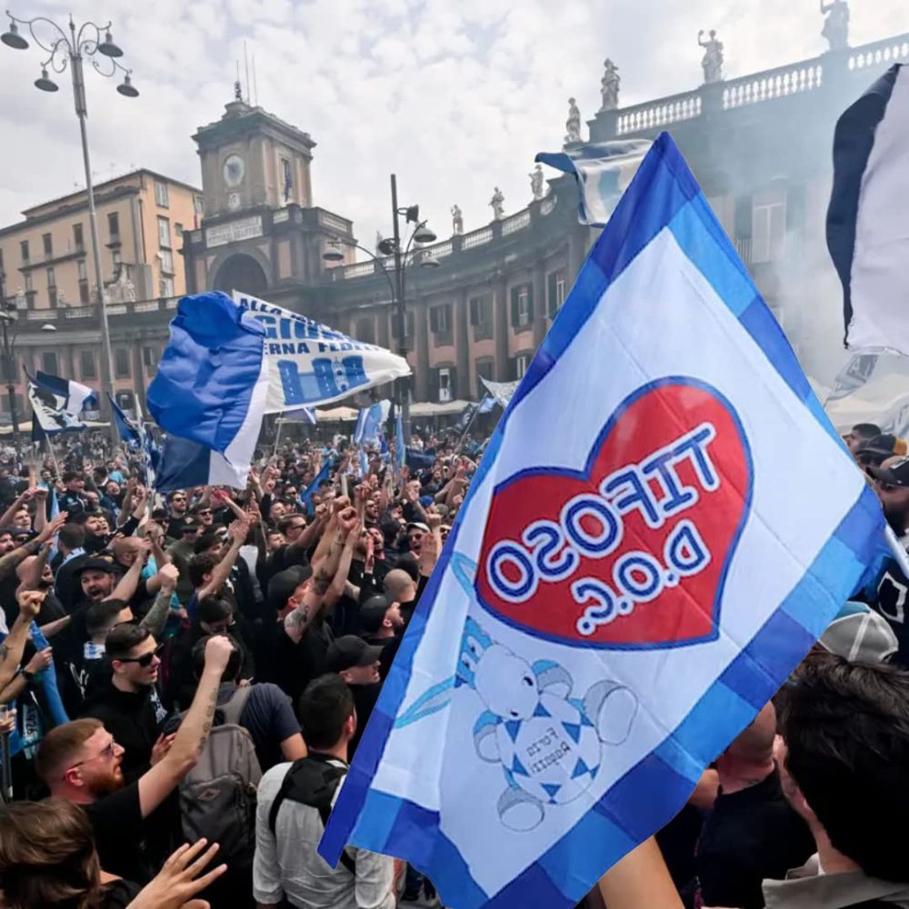 Rebirth20 Bandiera Napoli Tifoso DOC – 175x285 cm con Passante per Asta