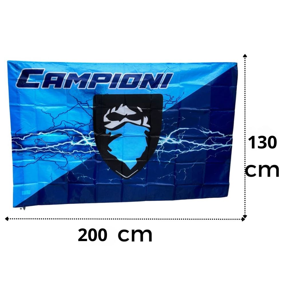 Rebirth20 Bandiera “Campioni d’Italia” Napoli 130x200 cm – Azzurra e Blu