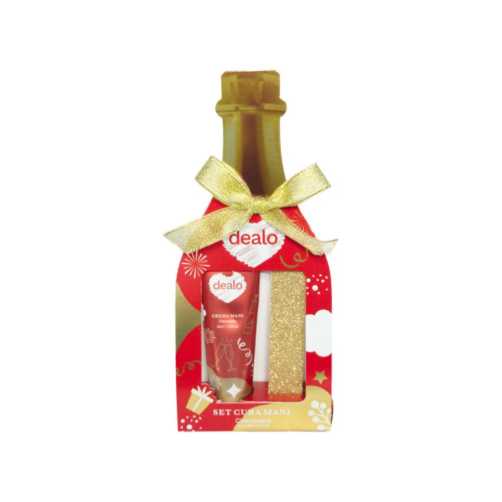 Dealo Set Crema Mani 30 ml + Limetta mani confezione Bottiglia Idea Regalo