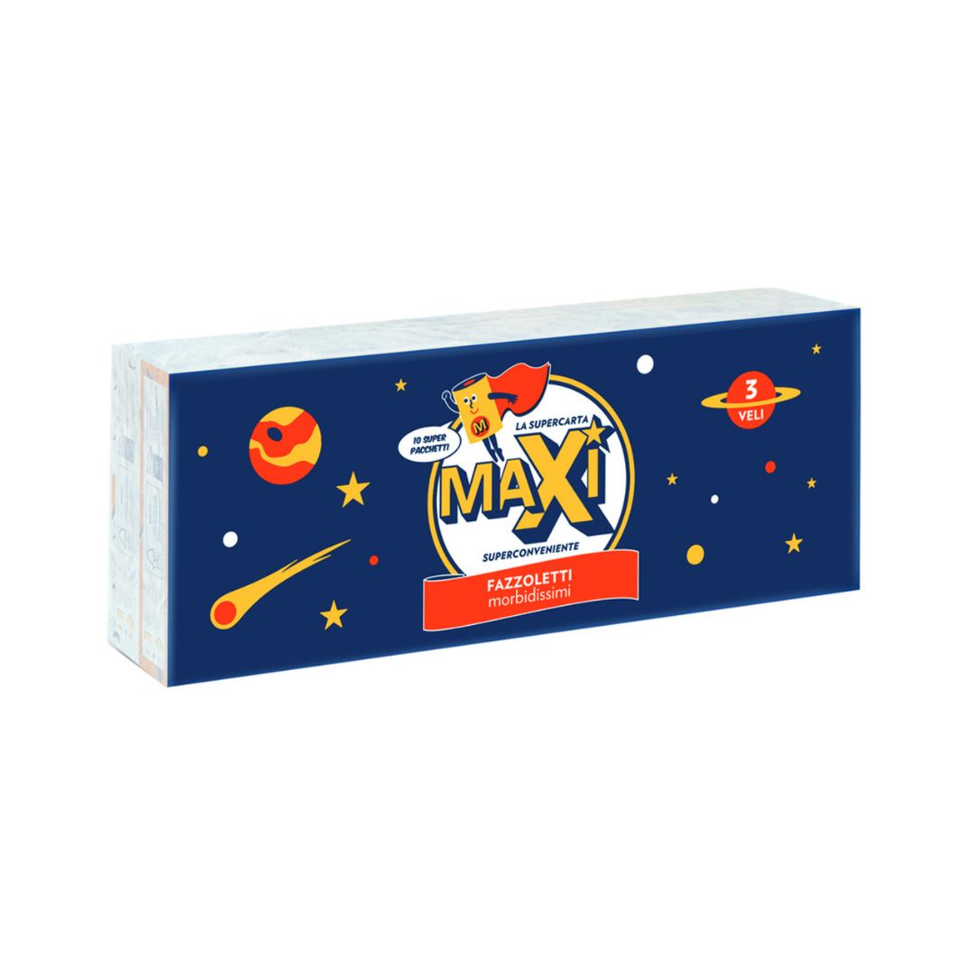 Maxi Fazzoletti Morbidissimi 3 Veli Confezione 10 pezzi