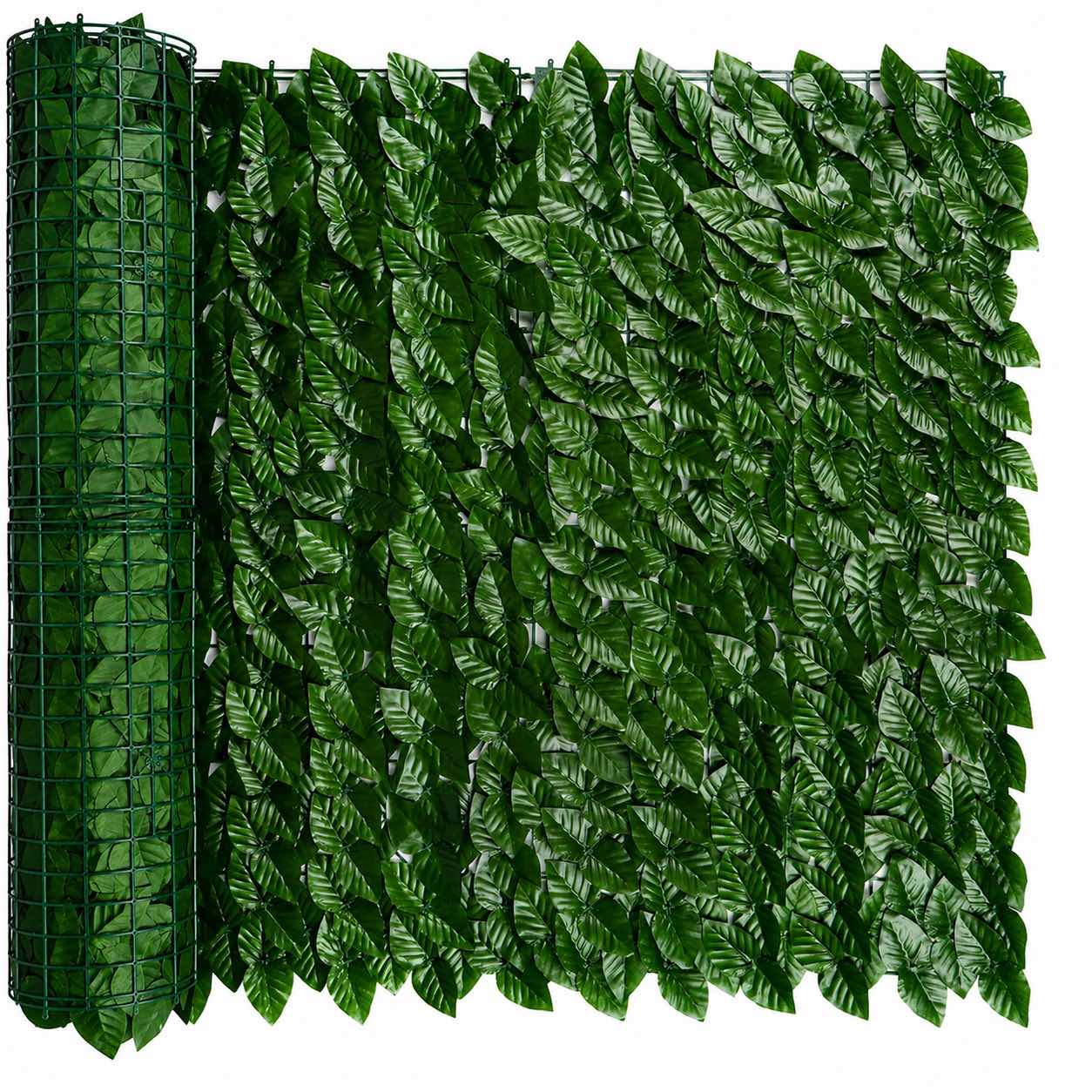 Siepe Artificiale Privacy 100x300 cm con Foglie Decorative New Mase