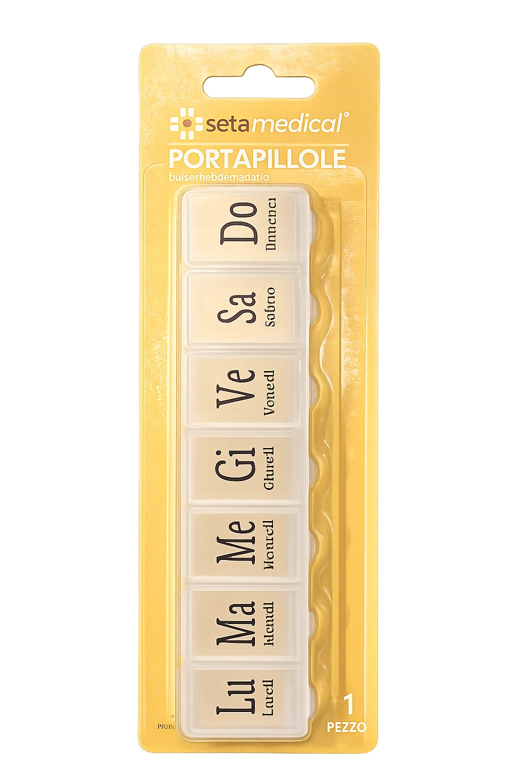Gima Portapillole settimanale bianco trasparente 7 compartimenti