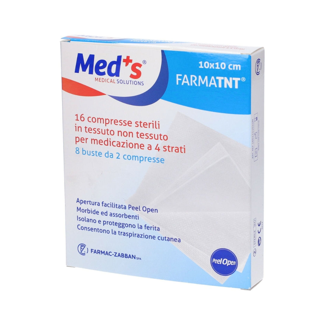 Med's Farmac-Zabban Compresse di Garza Sterile Tnt 10x10cm 100pz