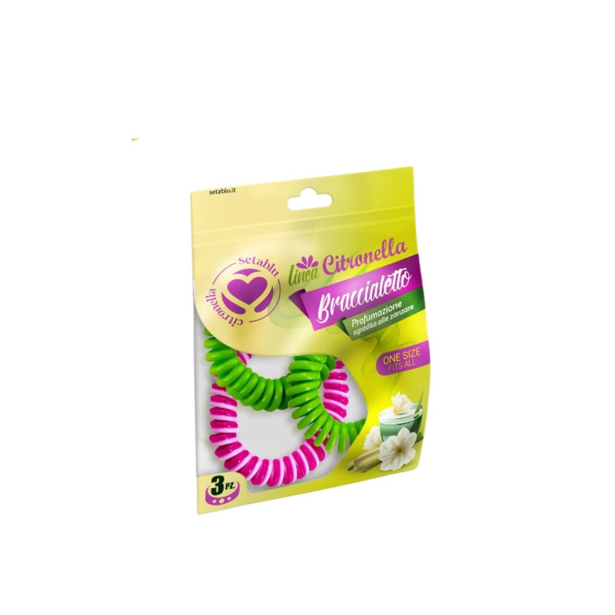 Setablu linea Citronella Braccialetto Anti Zanzare Taglia Unica
