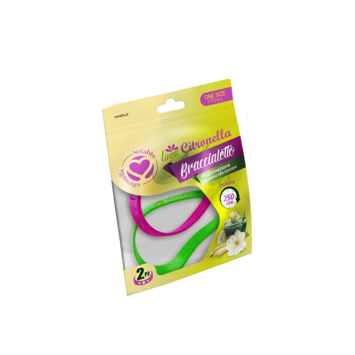 Setablu linea Citronella Braccialetto Anti Zanzare Large 2 pezzi