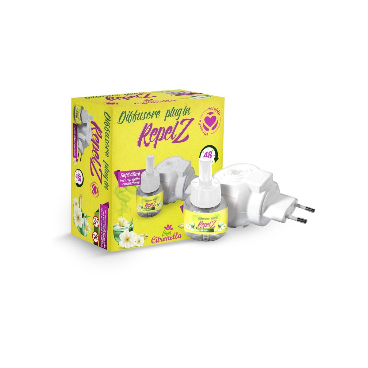 Setablu linea Citronella Diffusore plug in RepelZ