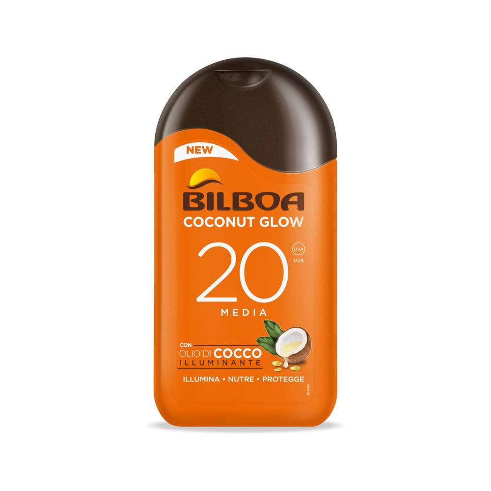 Bilboa Latte Solare Coconut Glow SPF 20 con Olio di Cocco 200 ml