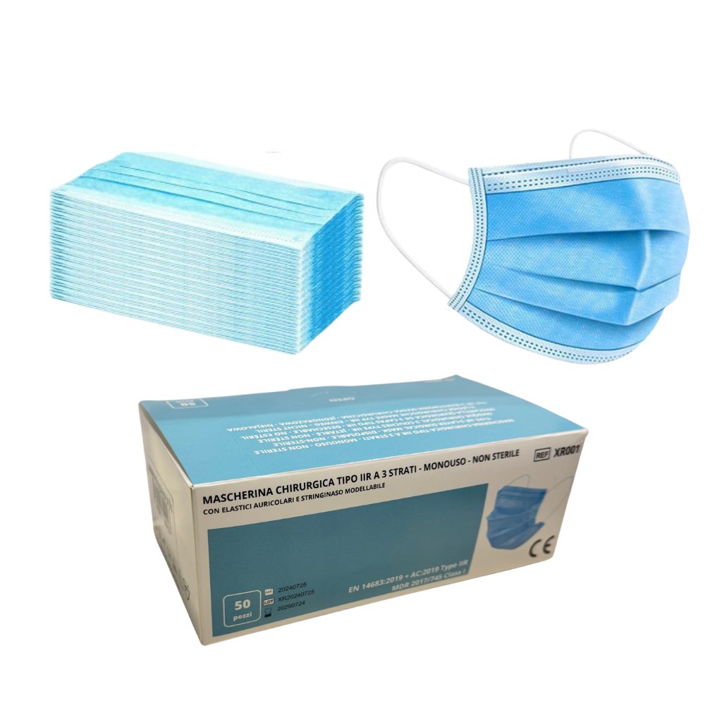 Mascherina Chirurgica Facciale Monouso 50 pz
