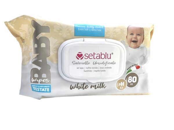 Setablu Salviette Baby White Milk 80 pezzi
