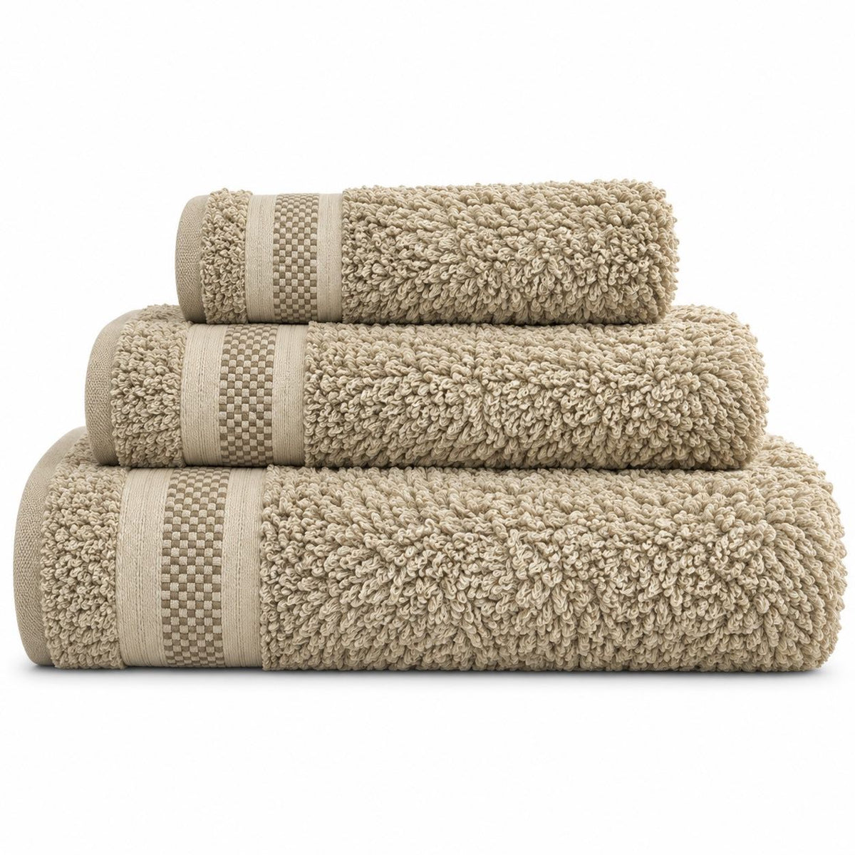 Namira Tris Asciugamani 100% Cotone Tortora