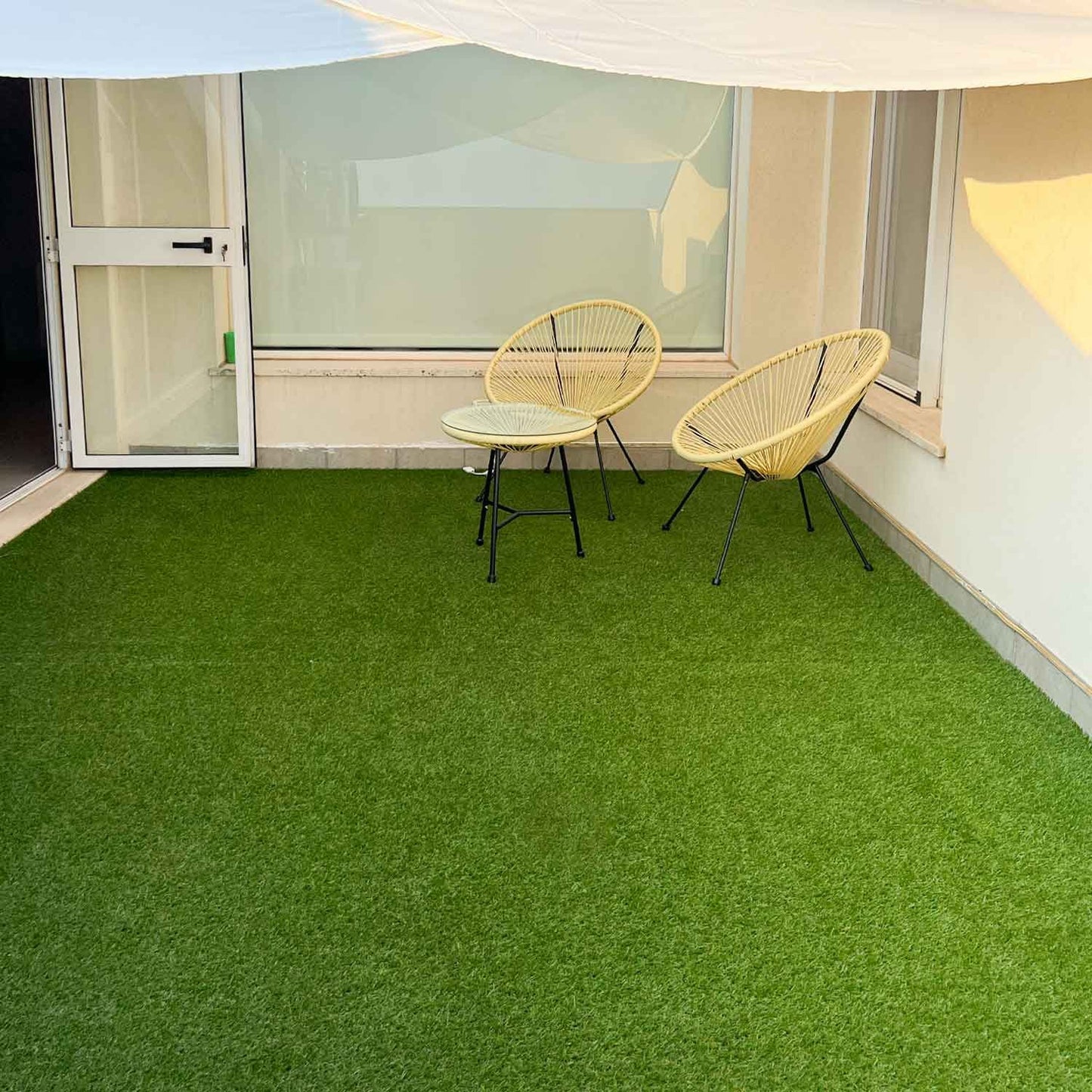 Prato Sintetico Artificiale 1x3 m Effetto Naturale Resistente UV per Esterno 8mm