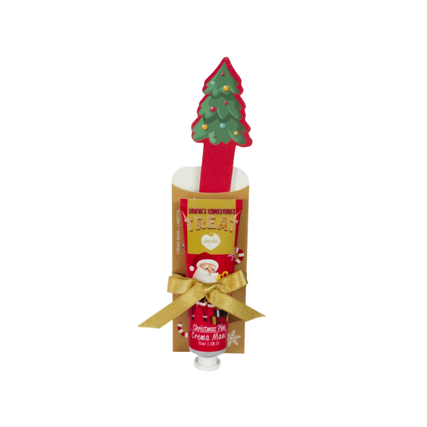 Dealo Confezione Regalo Crema Mani 30 ml + Lima Albero di Natale idea regalo