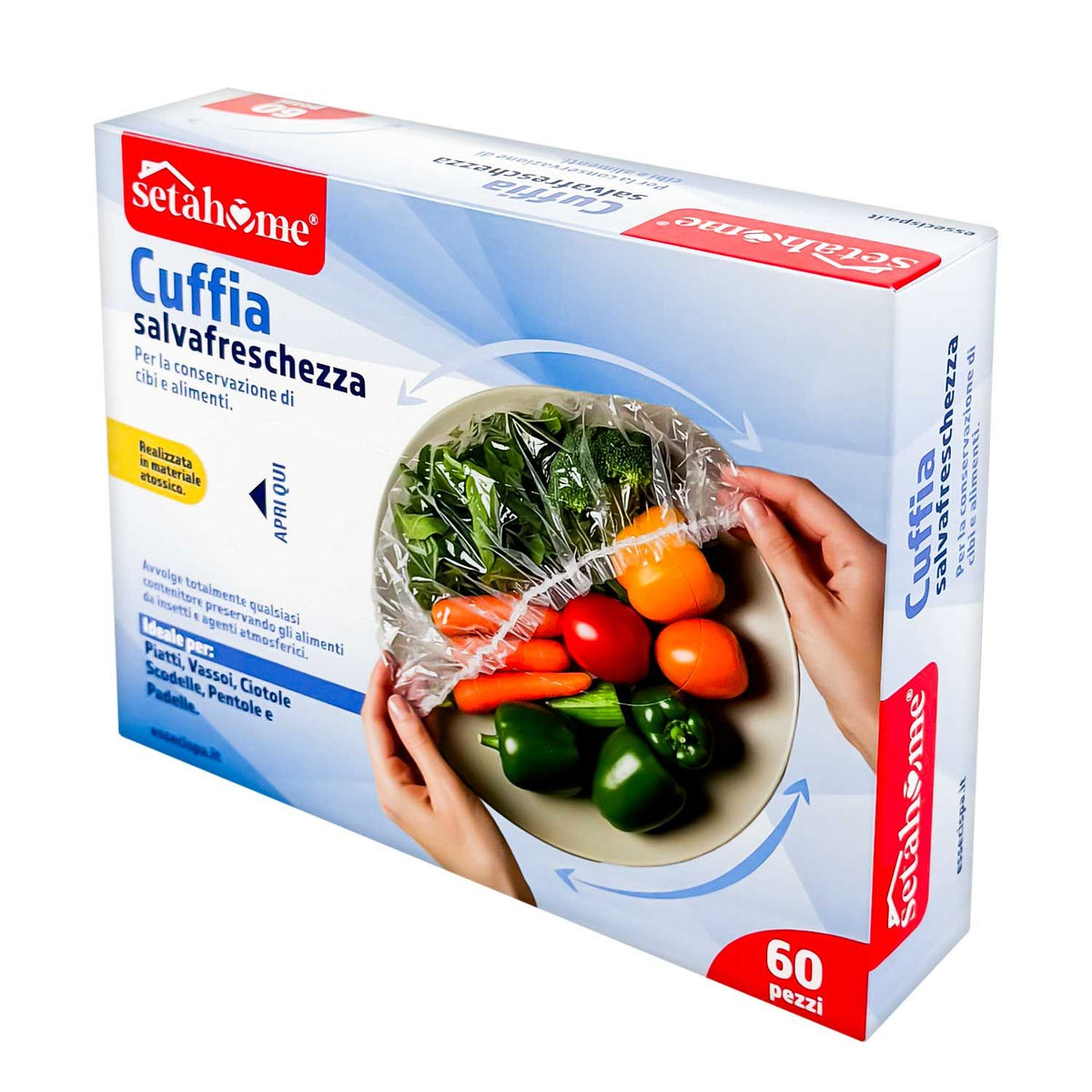 Setablu Cuffie copri alimenti 60 pezzi