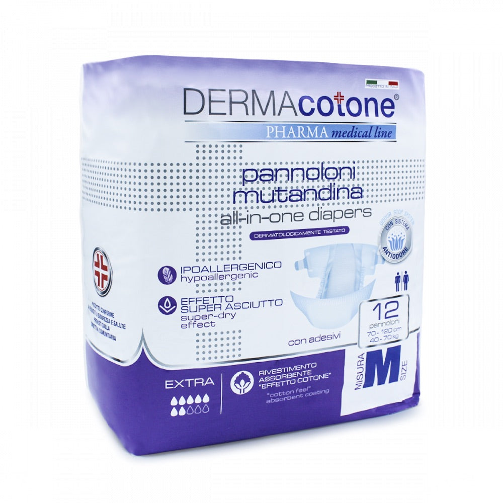 Dermacotone Pannoloni muntandina con strappo M 12 pezzi