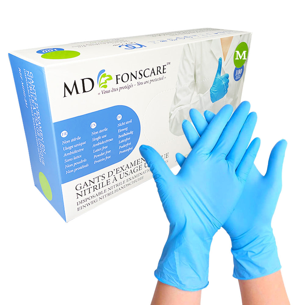 Md Fonscare Guanti in Nitrile Senza Polvere TG M - Box da 100pz