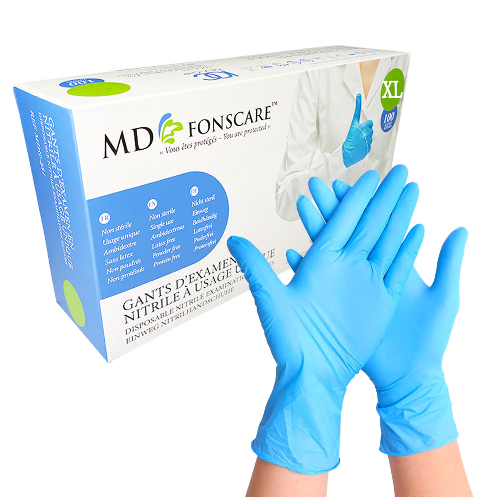 Md Fonscare Guanti in Nitrile Senza Polvere TG XL - Box da 100pz