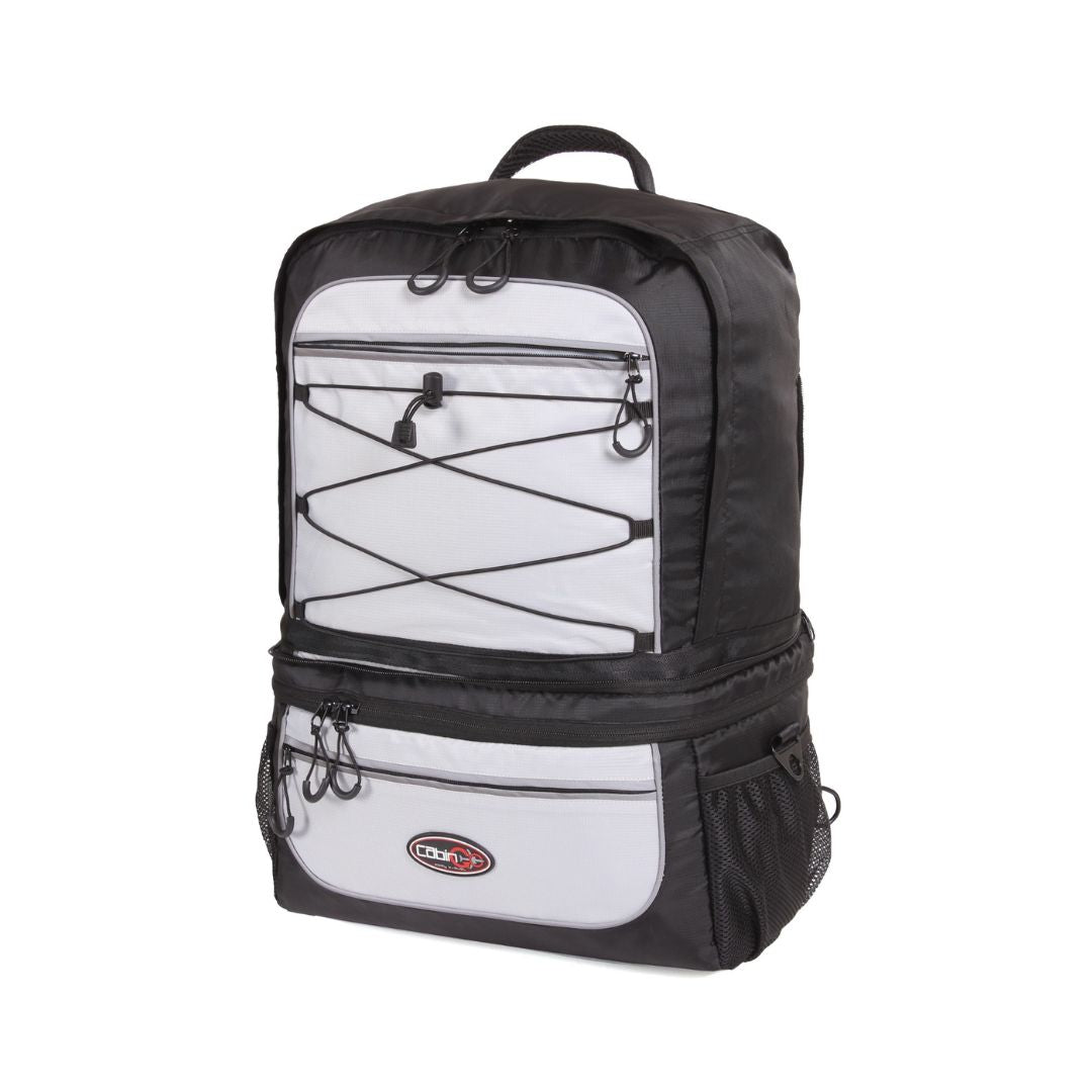 Cabin Go 5565 - Zaino da Cabina bagaglio a mano 55x40x20 Trasformabile in Borsa con Tracolla - Nero