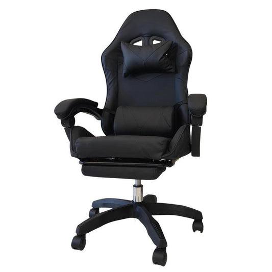 Sedia Gaming Ergonomica Reclinabile con Poggiatesta e Supporto Lombare Nera