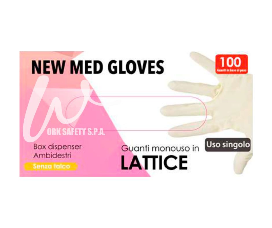 New Med Guanti in Lattice Senza polvere 100 pezzi Misura XL