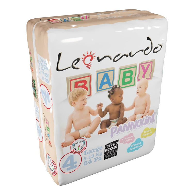 Leonardo Baby - Pannolini Taglia 4 (8/18 kg) 84 pz