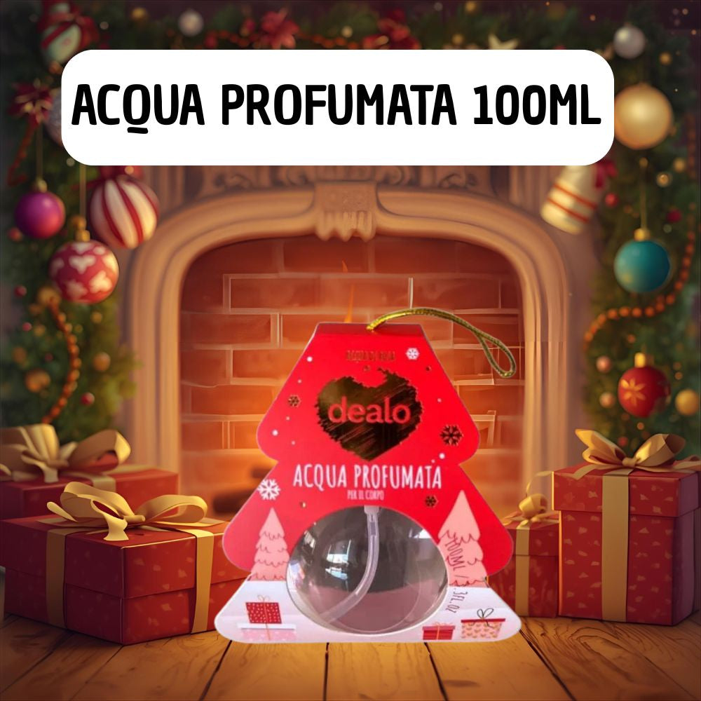 Dealo Acqua Profumata per il Corpo 100ml Confezione ad Albero Idea Regalo