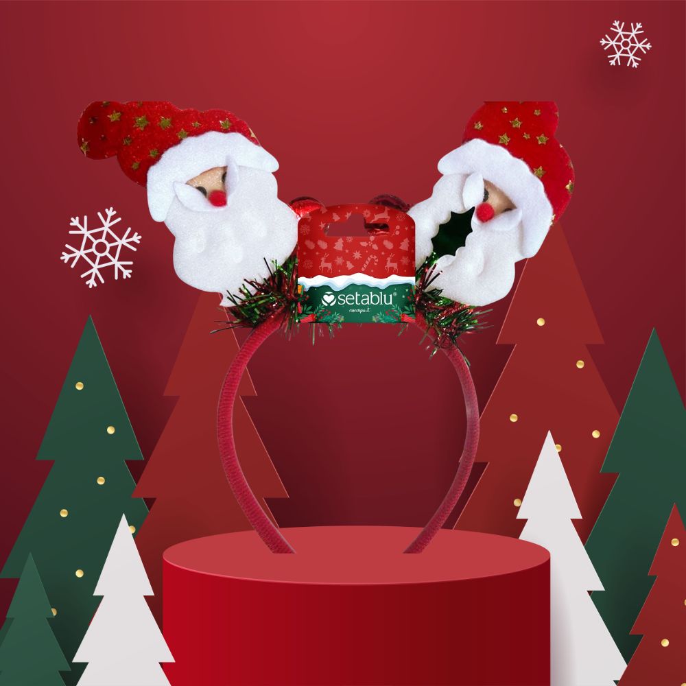 Setablu Cerchietto Natalizio con Babbo Natale Idea Regalo Natale