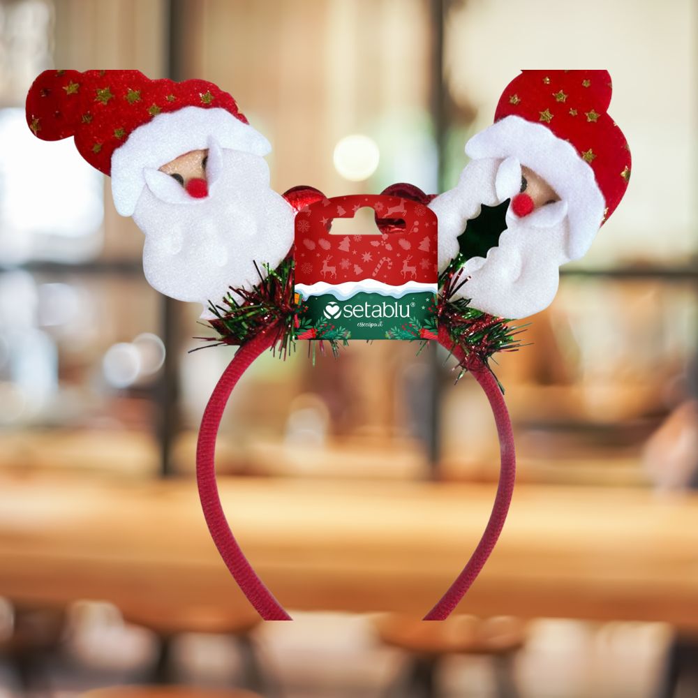 Setablu Cerchietto Natalizio con Babbo Natale Idea Regalo Natale