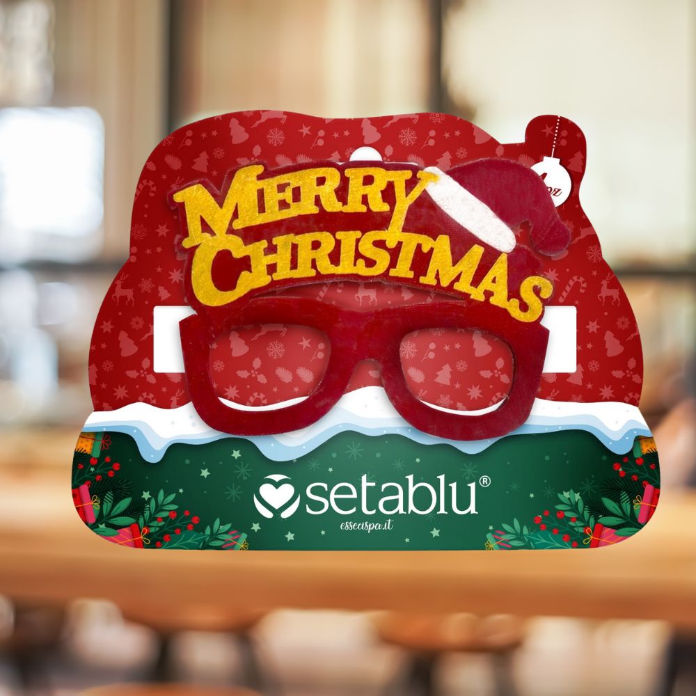 Setablu Occhiali Natalizi “Merry Christmas” Idea Regalo Divertente
