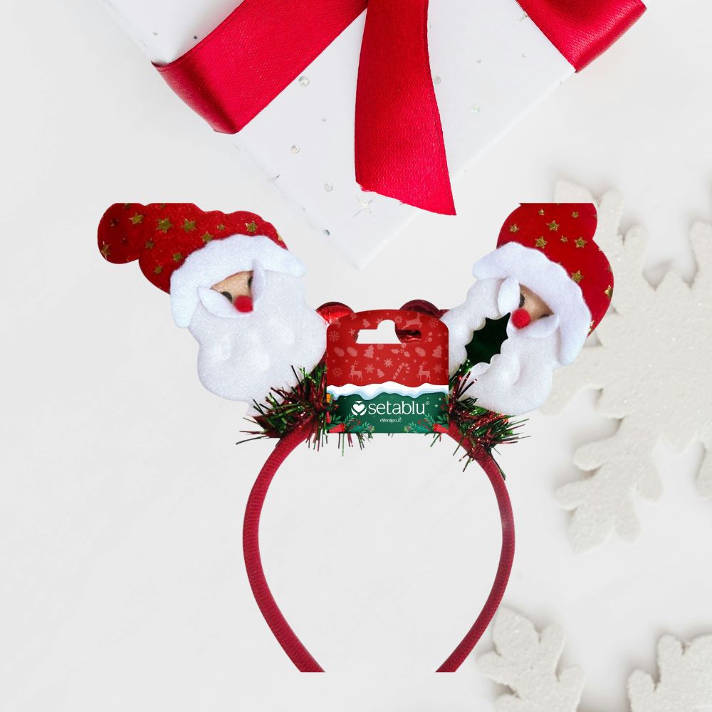 Setablu Cerchietto Natalizio con Babbo Natale Idea Regalo Natale