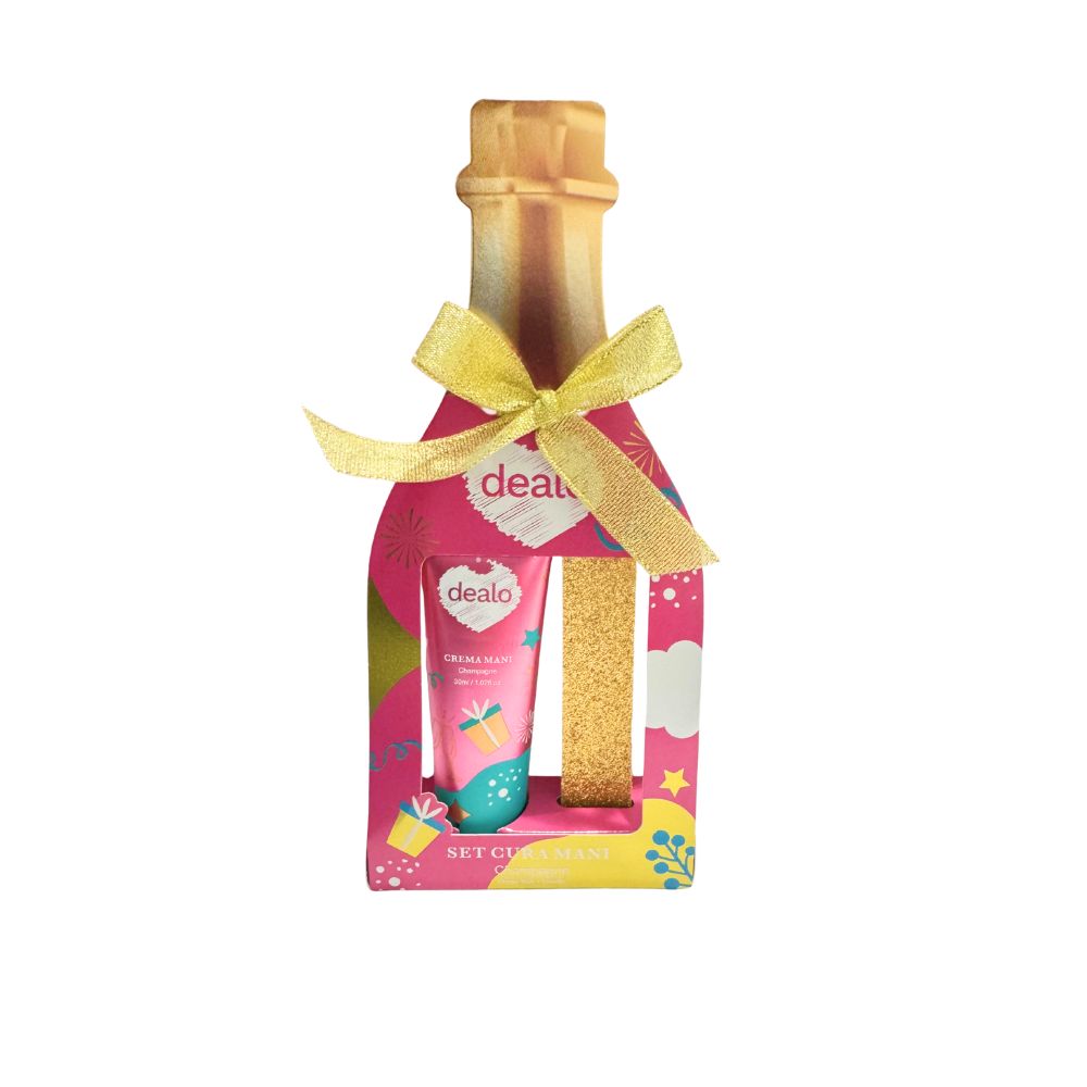 Dealo Set Regalo Crema Mani 30ml + Limetta Oro Confezione Natalizia Idea Regalo
