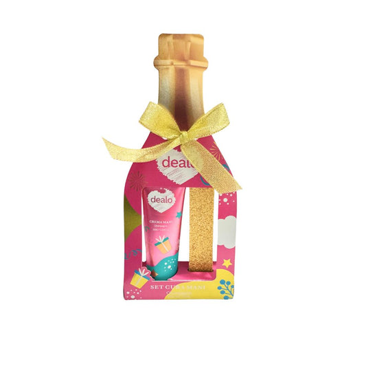 Dealo Set Regalo Crema Mani 30ml + Limetta Oro Confezione Natalizia Idea Regalo