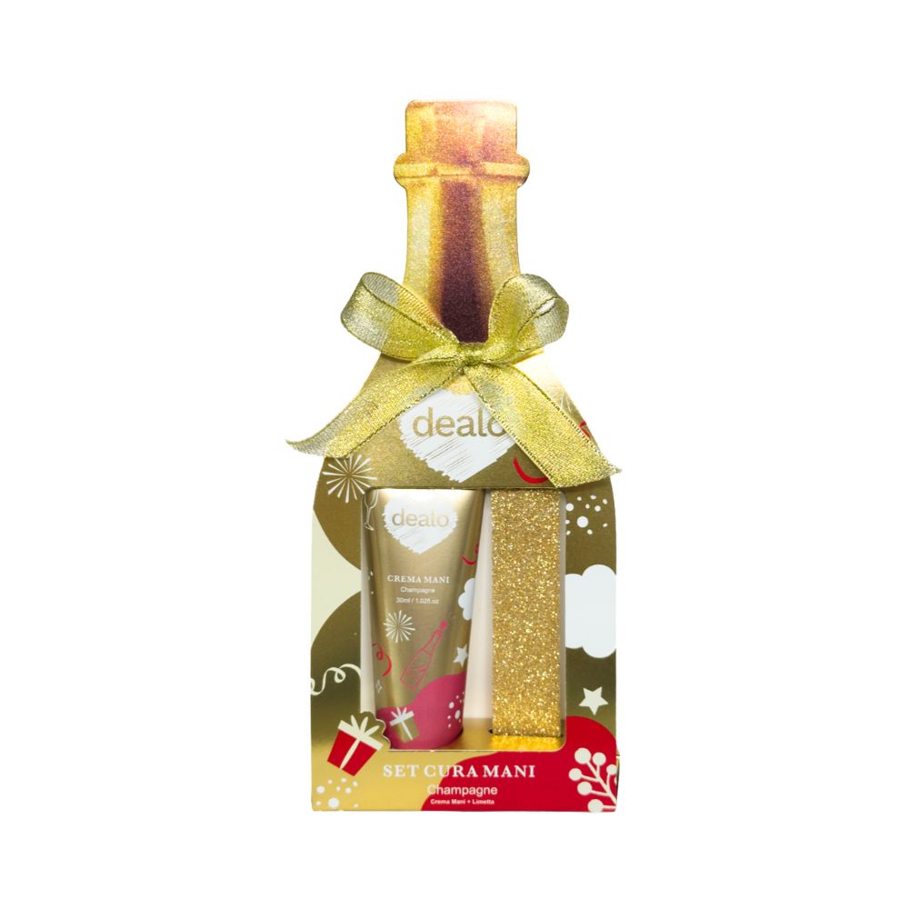 Dealo Set Regalo Crema Mani 30ml + Limetta Oro Confezione Natalizia Idea Regalo