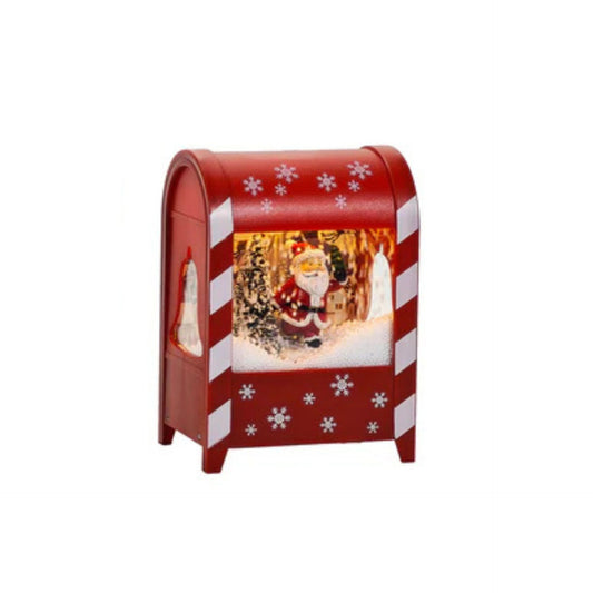 Lanterna Natalizia Musicale Babbo Natale Cassetta Postale Luminosa Idea regalo