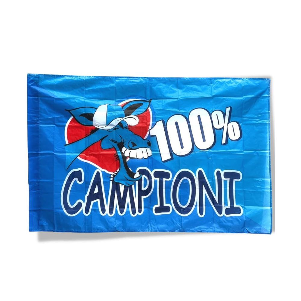 Rebirth20 Bandiera Napoli “100% Campioni” – 40x60 cm con Asta