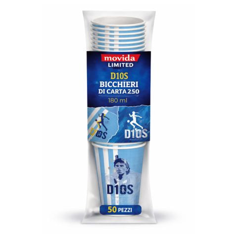 Movida Bicchierini 180 ml in Carta D10S Limited Edition Decorati Maradona