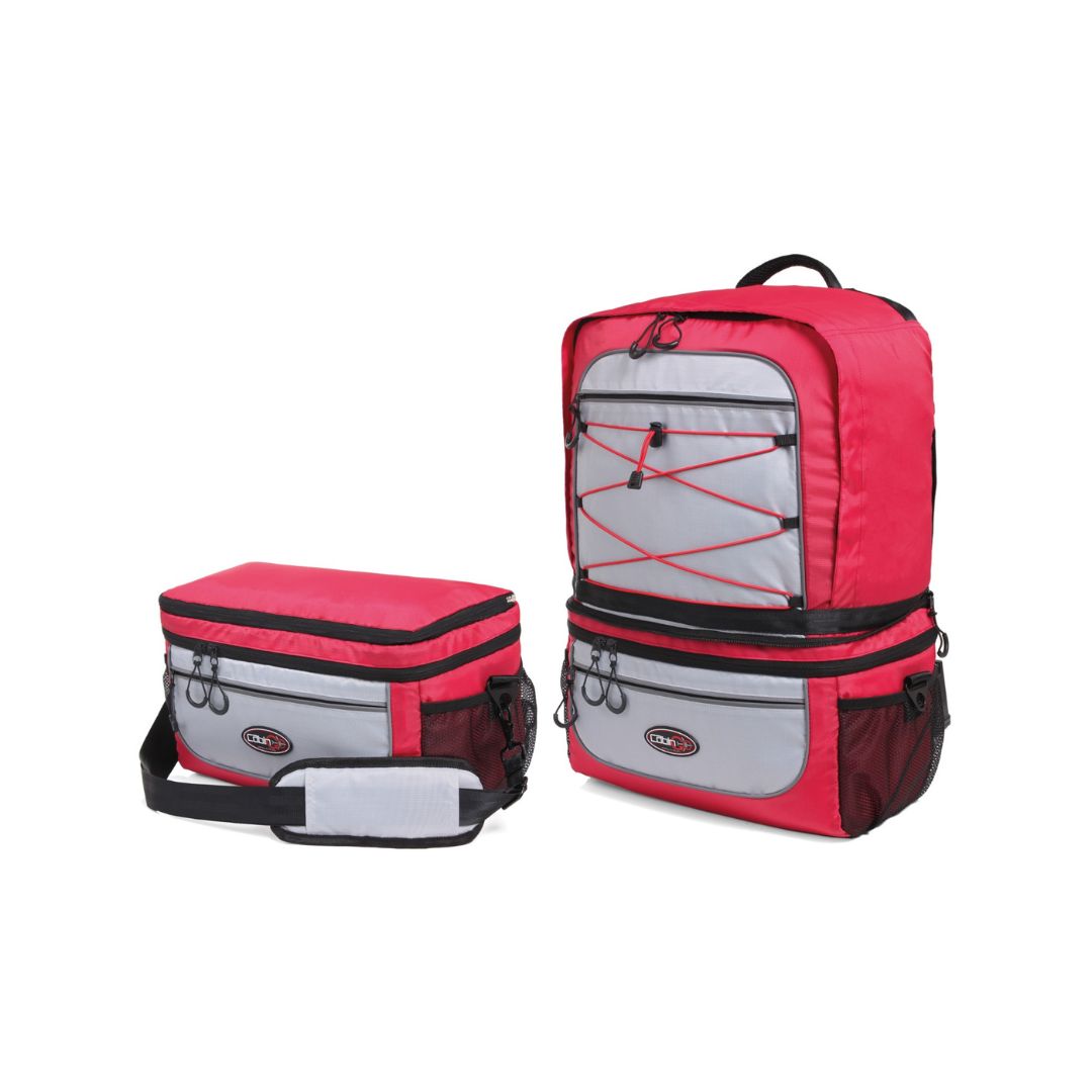 Cabin Go 5565 - Zaino da Cabina bagaglio a mano 55x40x20 Trasformabile in Borsa con Tracolla - Rosso