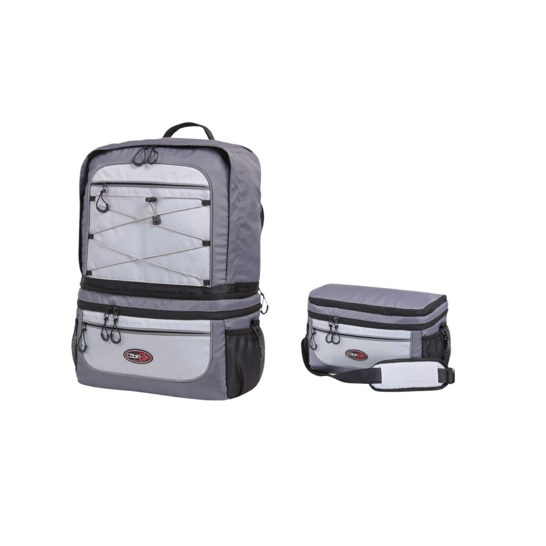 Cabin Go 5565 - Zaino da Cabina bagaglio a mano 55x40x20 Trasformabile in Borsa con Tracolla - Grigio