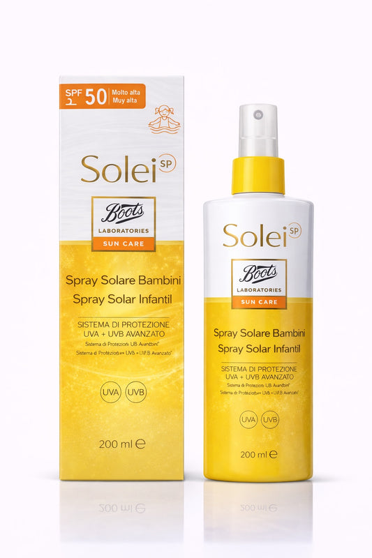 Boots Laboratories Soleil Spray Solare Bambini SPF 50+ 150 ml