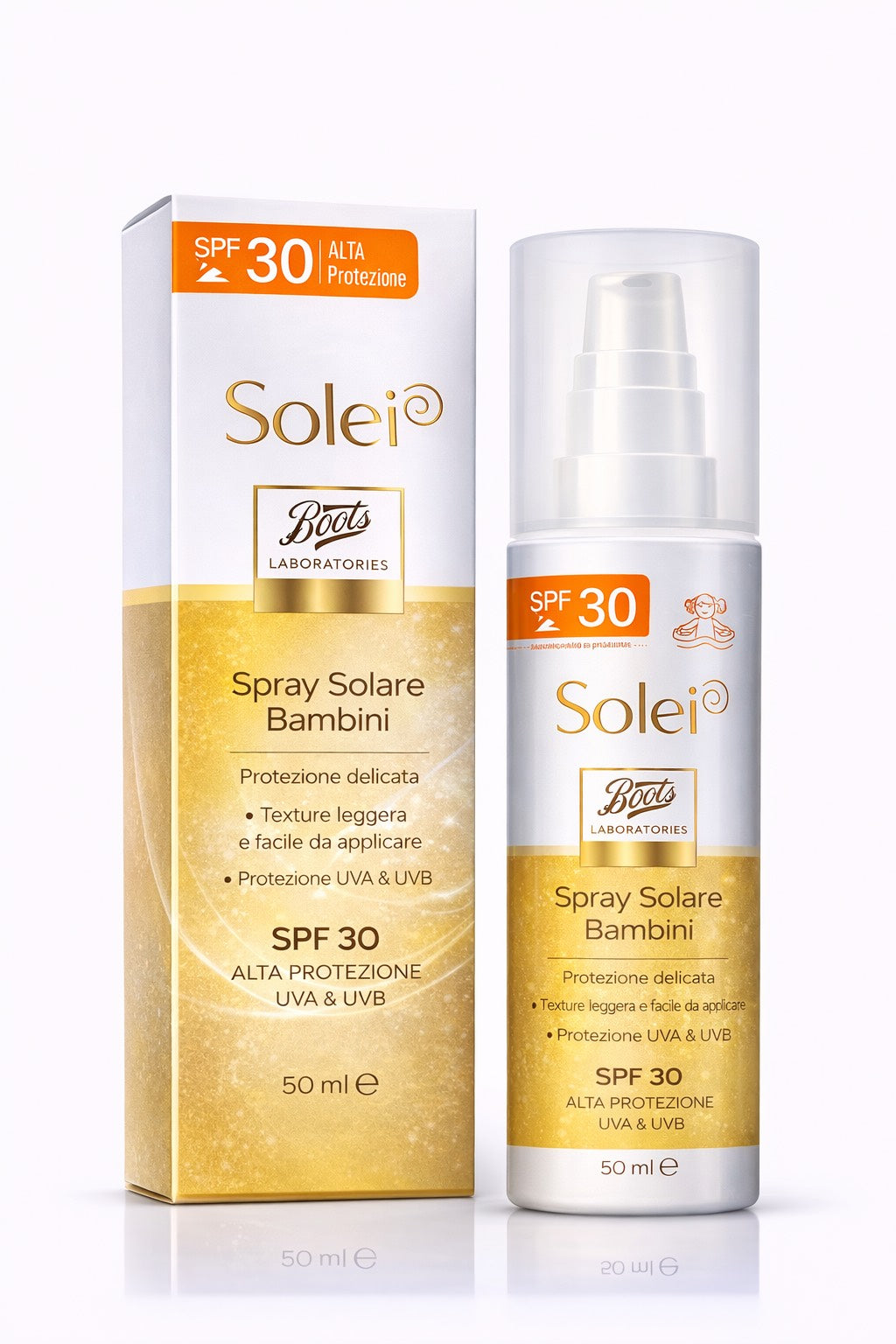 Boots Laboratories Soleil Spray Solare Bambini SPF 30 150 ml