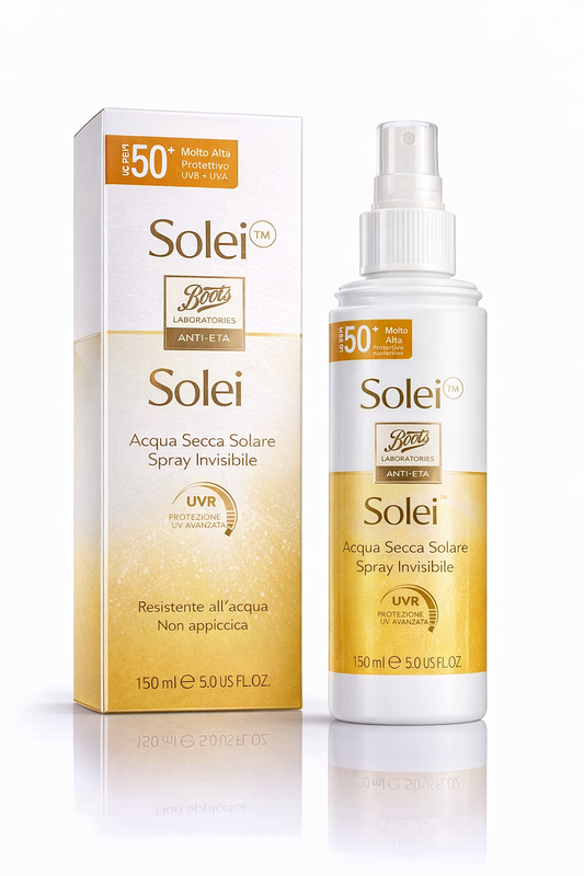 Boots Solei Spray Solare Olio Secco SPF 50+ Protezione Molto Alta 125 ml
