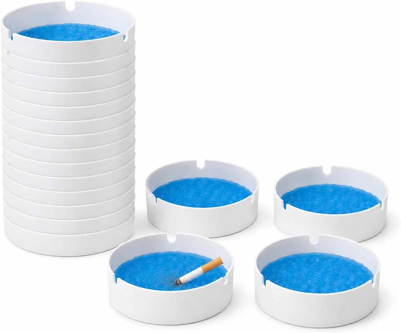 Set 20 Prezzi Posacenere in Carta con Gel Assorbente Antifumo