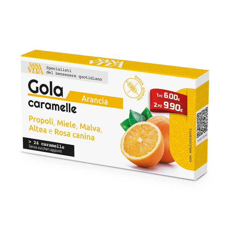 Paladin Pharma Sanavita Gola Limone Arancia 24 Caramelle