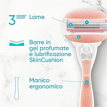 Gillette Venus Comfortglide Spa Breeze Rasoio Donna con 6 Lamette di Ricambio