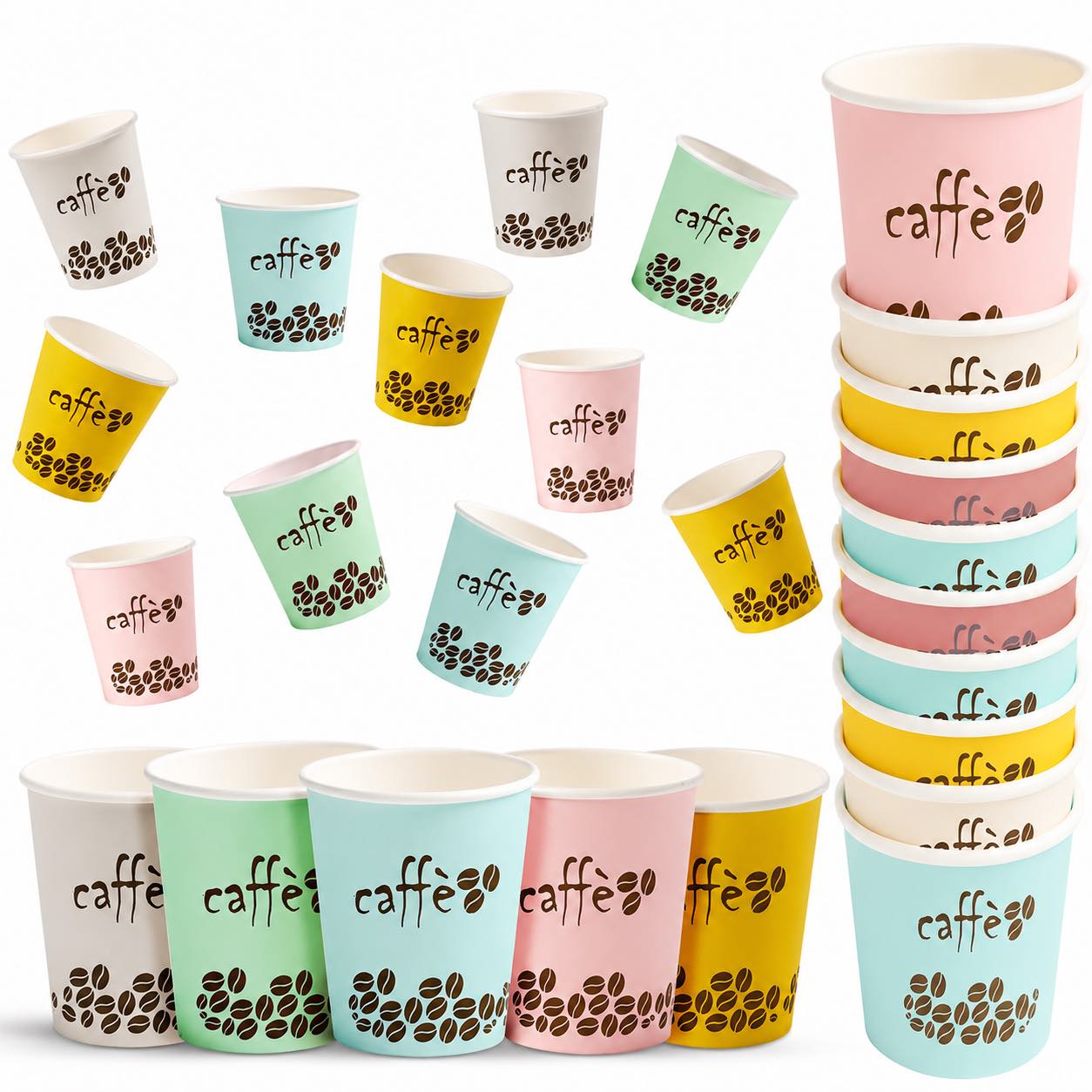 Movida Bicchieri carta multicolore 75 ml x 50 pezzi