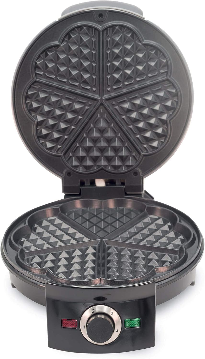 Jordan Piastra elettrica per Waffle tonda 1100W, Piastra Antiaderente