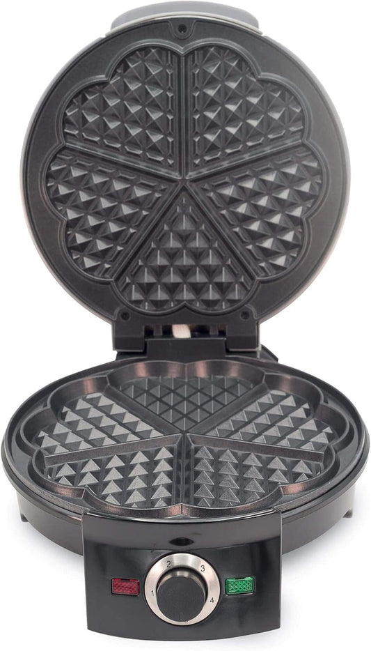 Jordan Piastra elettrica per Waffle tonda 1100W, Piastra Antiaderente